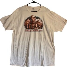 The Andy Griffith Show T-Shirt TV Vintage Graphic Men's Beige‎ Cotton